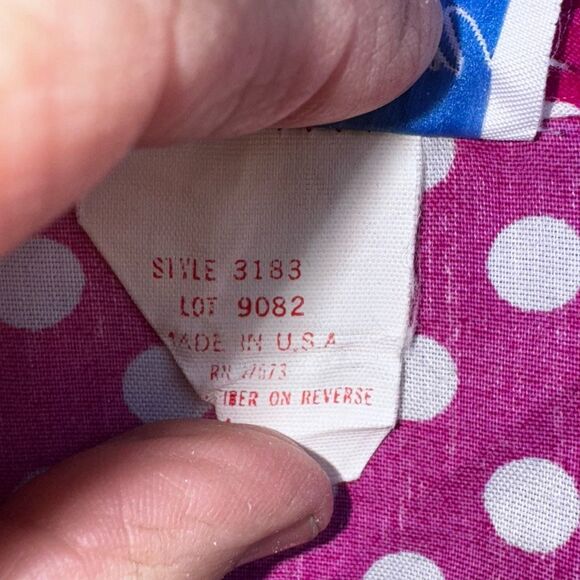 1960s Vintage It's A Charm Snap Pink Polkadot Housecoat Small Medium - Picture 6 of 9